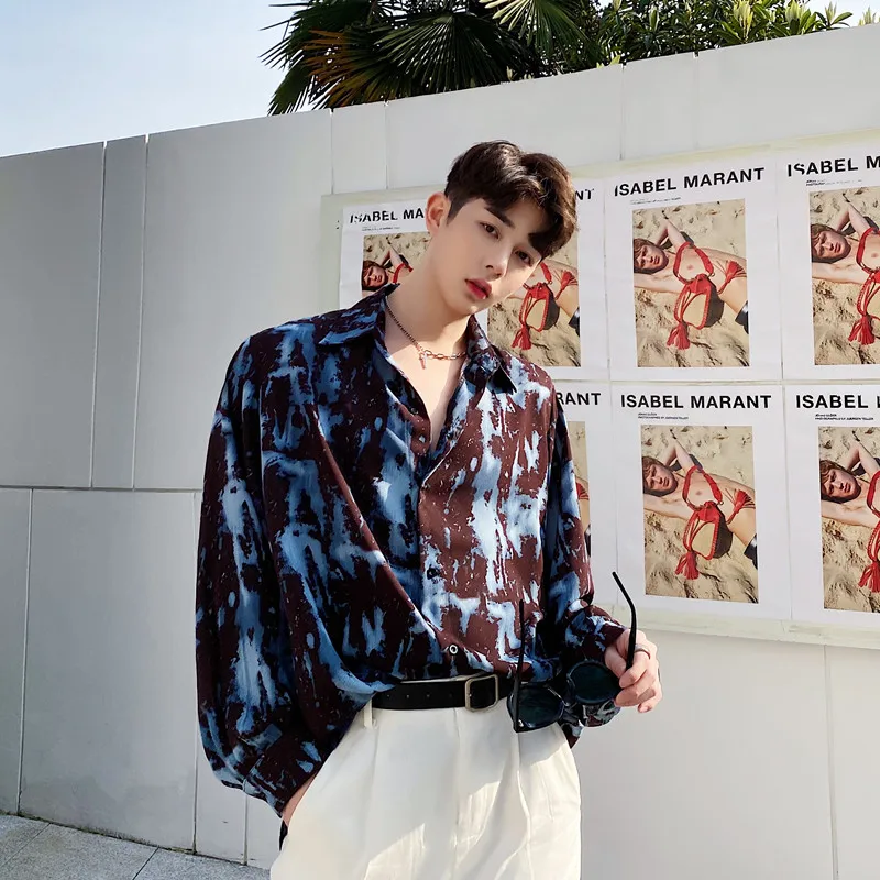

Trends 2020 Products Vintage Mens Clothing For The Summer Shirts Flowers Man Long Sleeve Fashion Mens Designer Shirts Korean