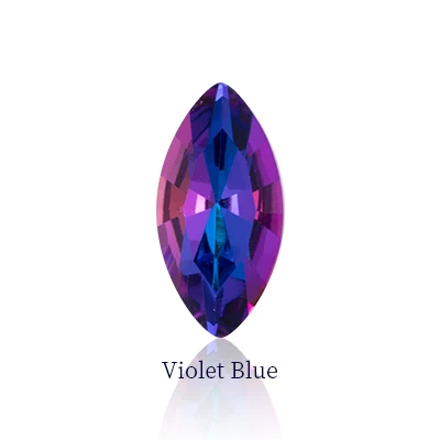 VIolet Blue Хрустальные камни лошадь глаз Navette формы K9 стекло клей на аппликации со стразами для DIY одежды изделия для шитья ювелирные изделия аксессуары - Цвет: VIolet Blue