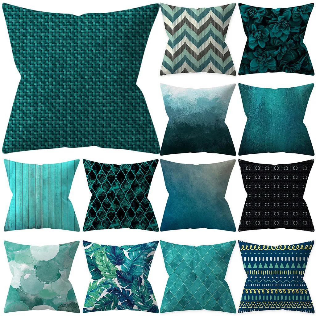 

Cushion Cover Throw Pillow Covers Your Home Decoration Pillow Cases 45x45 Bed Decorative Cushions For Sofa Blue QE