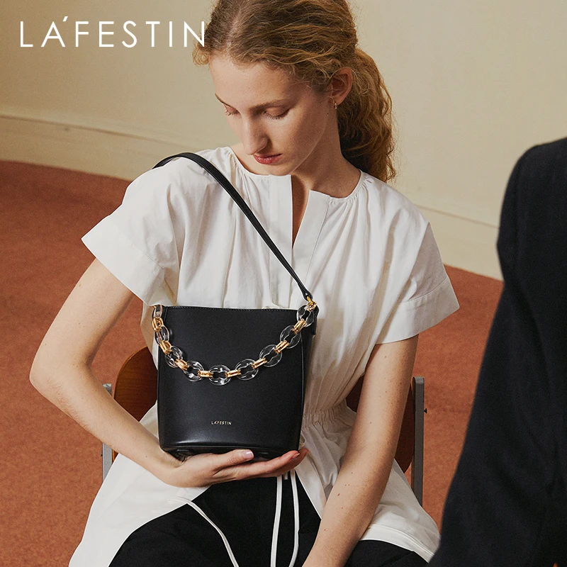 LA FESTIN Designer Bags for Women 2021 New Fashion One-shoulder Messenger Handbags Leather Crossbody Bags Bucket Ladies Bag