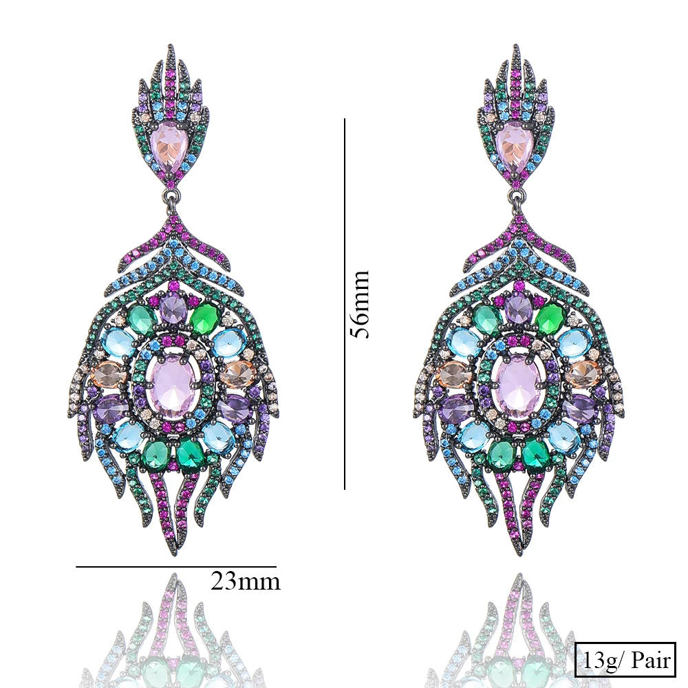 Модные новые разноцветные Волшебные бразильские висячие серьги в стиле ретро