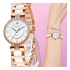 Часы наручные NIBOSI женские с керамическим браслетом, роскошные брендовые водонепроницаемые, 2021