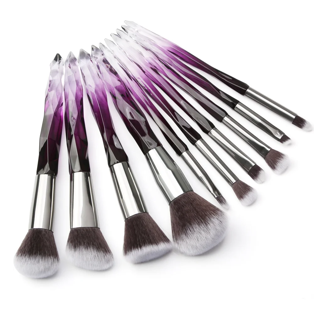 10 шт алмазные профессиональный набор косметических кистей для макияжа пудры
