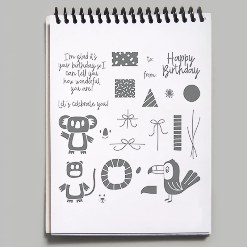 

M76D Cute Animal Koala Silicone Seal Carbon Steel Cutting Dies DIY Scrapbooking Photo Album Embossing Paper Cards Making Stencil