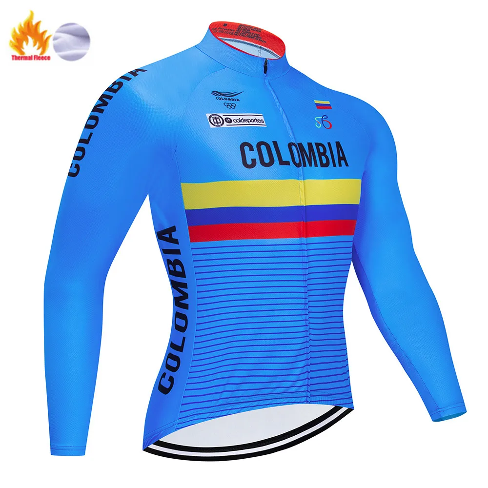 Winter Jersey Зима, теплый флисовый комплект с длинным рукавом для езды на велосипеде, комплект для велоспорта, зимняя одежда для велоспорта, Ropa de invierno - Цвет: Winter Jersey