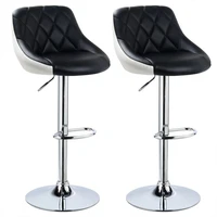 2 pcs stylish bar chair modern european americal bar stool lifting rotating high pedal dining chair leisure coffee chairs