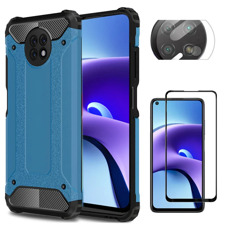 

Xaomi Redmi Note 9T Armor Case For Xiaomi 9S Redmi-Note 9 PRO 9 S 9-T Cover Tempered Glass Shockproof Cases Redmi Note 9PRO 9 T