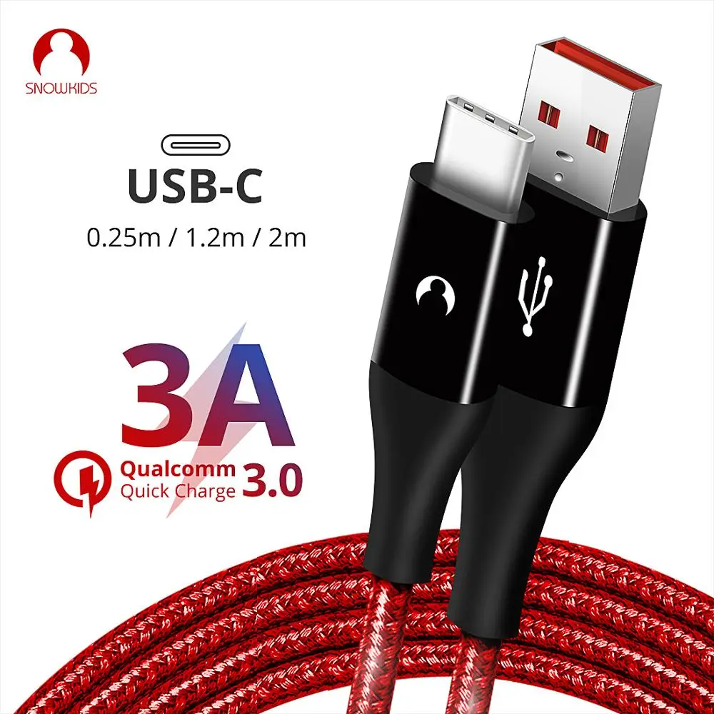 Кабель USB C для HTC 10 U11 U12 Sony Xperia XZ Samsung Galaxy S8 S9 P10 длиной 2 м | Мобильные телефоны и