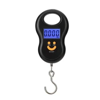 50kg1g black electronic hanging scale lcd electronic scales digital scale backlight fishing weights pocket scale luggage scales