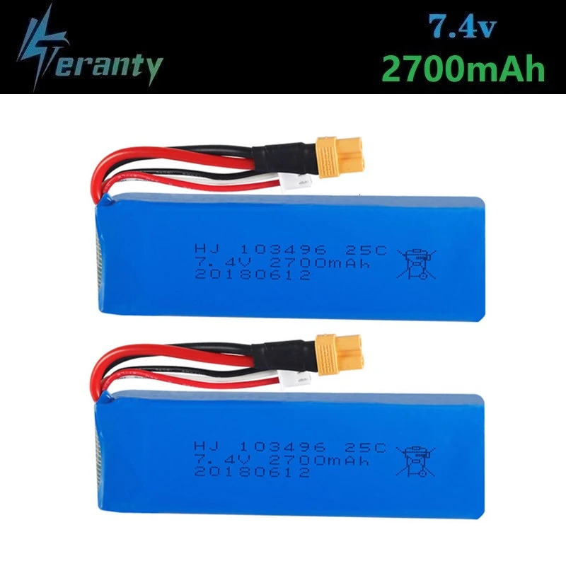 Обновление 7 4 V 2700mAh Lipo батарея для MJX Bugs 3 B3 RC Quadcopter запасные части v аккумуляторная