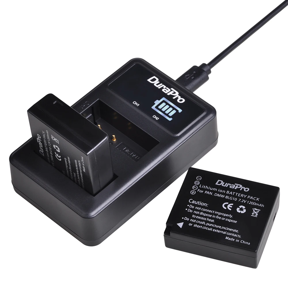 DMW-BLG10 ДМВ BLG10 DMW-BLE9 BPDC15 Li-Ion Батарея+ светодиодный Dual USB Зарядное устройство для цифрового фотоаппарата Panasonic LUMIX GF5 GF6 GX7 LX100 GX80 GX85 - Цвет: 1B with charger