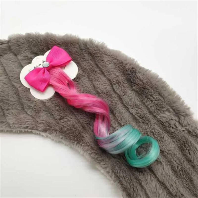 

Child Cute Bow Crystal Elastic Hair Band Rubber Band Hair Accessories Kids Wig Headband Girls Twist Braid Rope Headdress