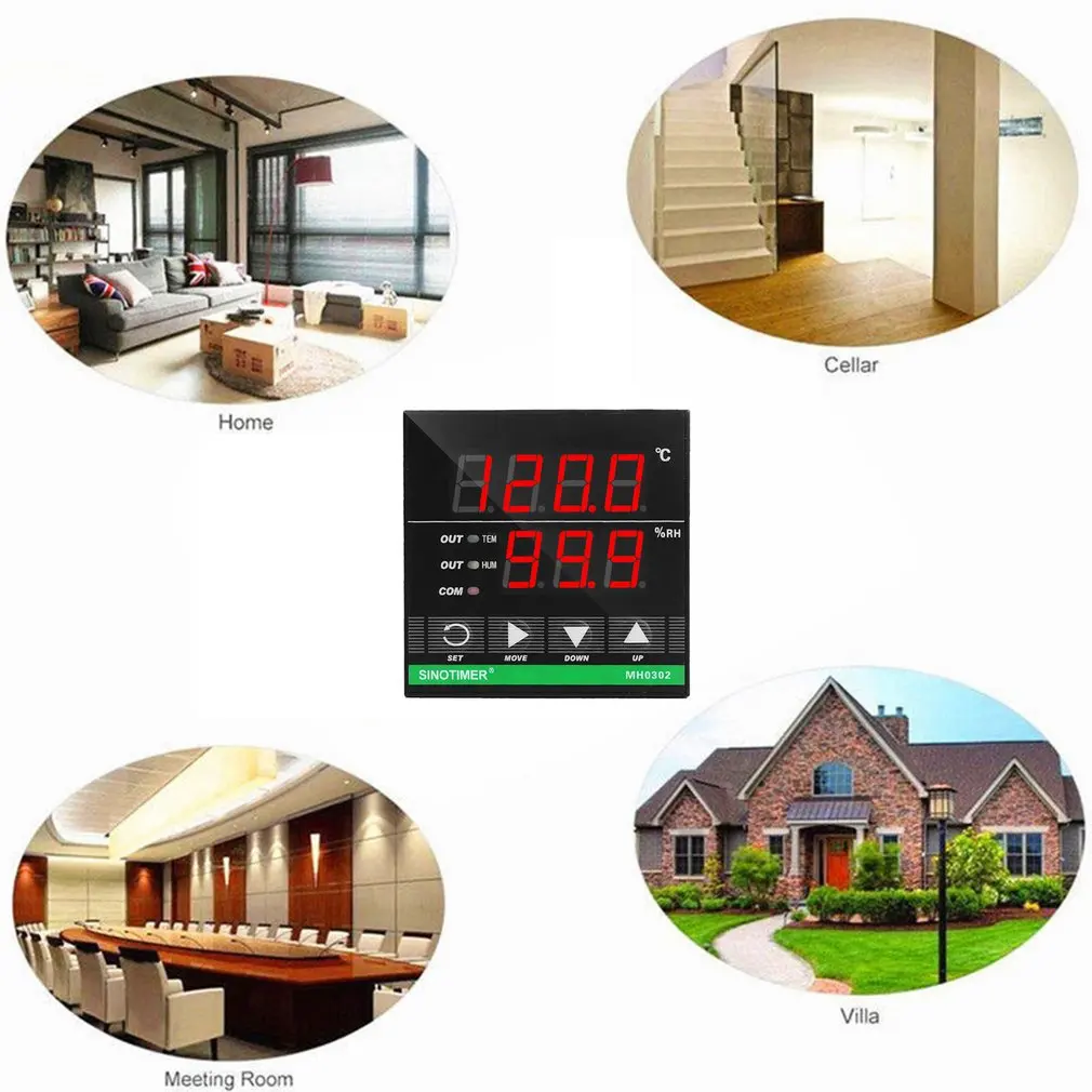 

Intelligent High-precision Digital Display Temperature And Humidity Controller 85-265V Used In Greenhouse Breeding Incubator