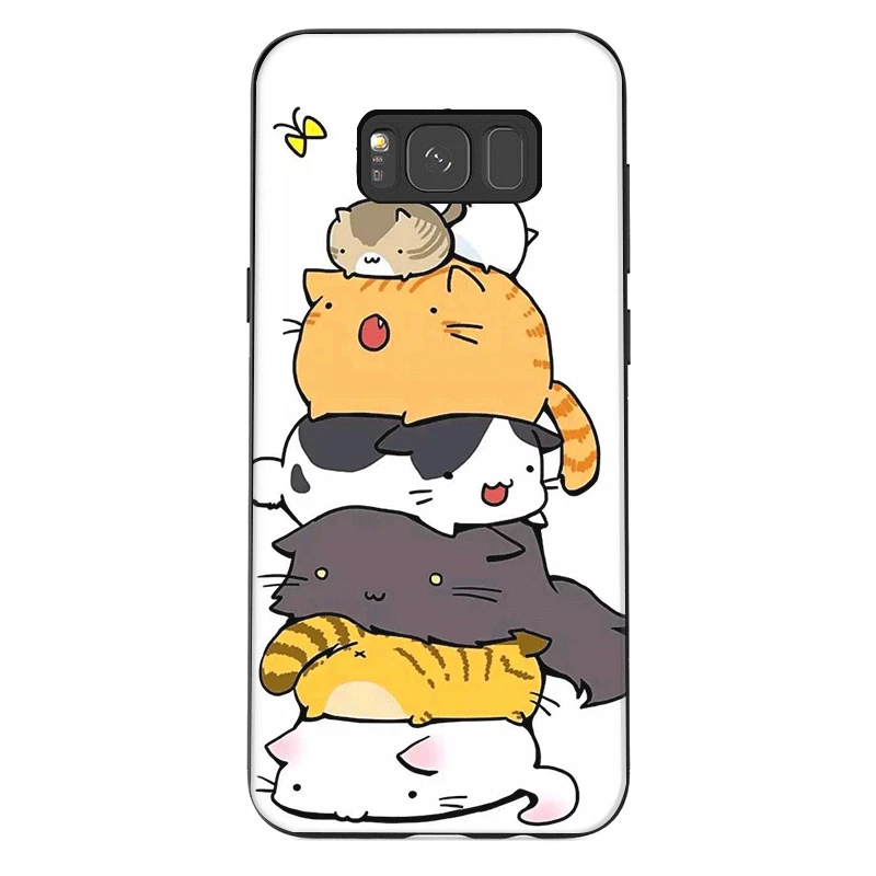 Phone Case for Samsung M10 M20 M30 M40 S6 S7 Edge S9 S8 S10 S10E Plus Note 8 9 10 Cute cartoon cat1 | Мобильные телефоны и