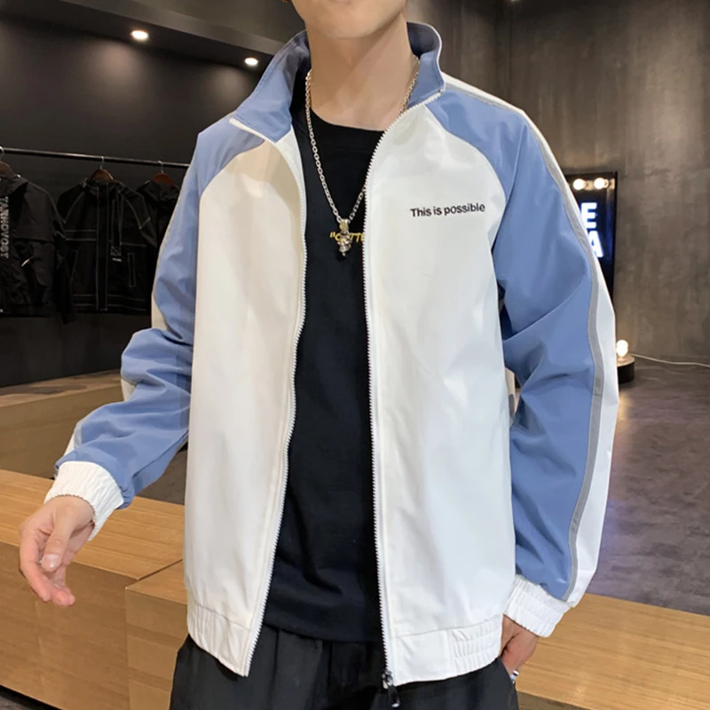 Куртка мужская с воротником стойкой на молнии батальных размеров|Мужские куртки|