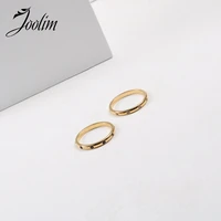 joolim high end gold pvd combine and stack ultra thin rings for women stainless steel jewelry wholesale