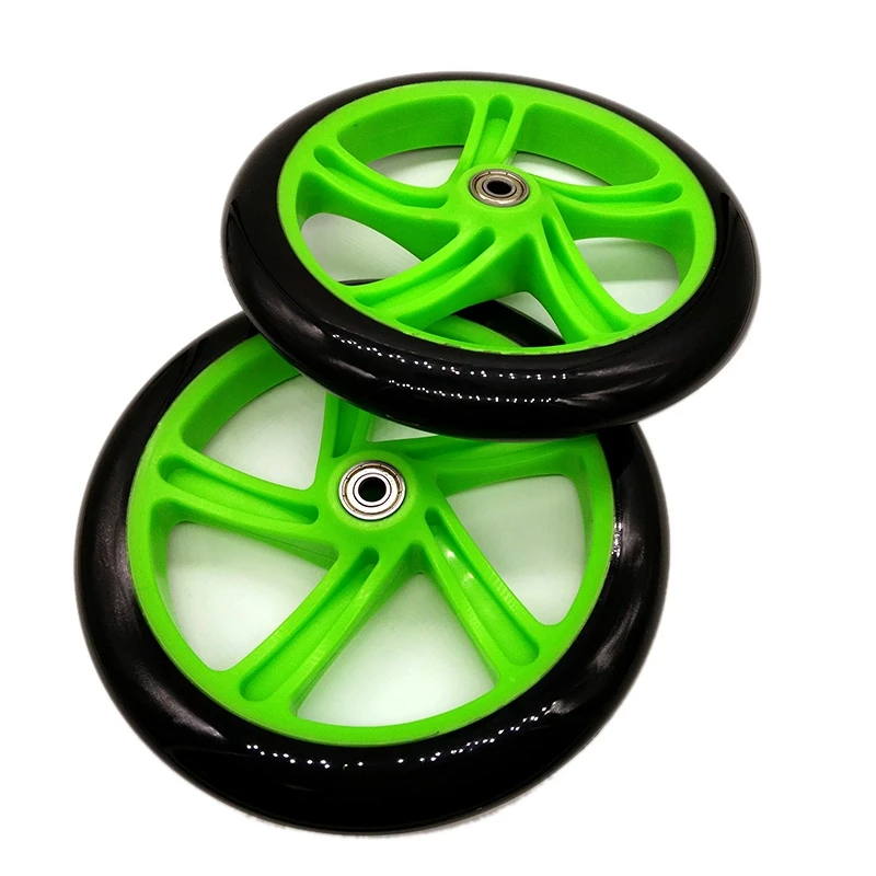 

2 Pieces Scooter Wheel 200 mm PU Material Wheel Thickness 30 mm ABEC-7 Bearing Scooter Accessories