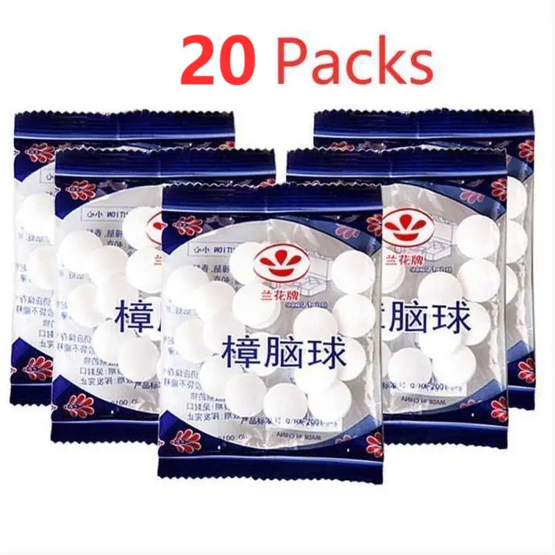20 упаковок домашний дезодорант для мотыльков от плесени шарики с камфорой шкафа