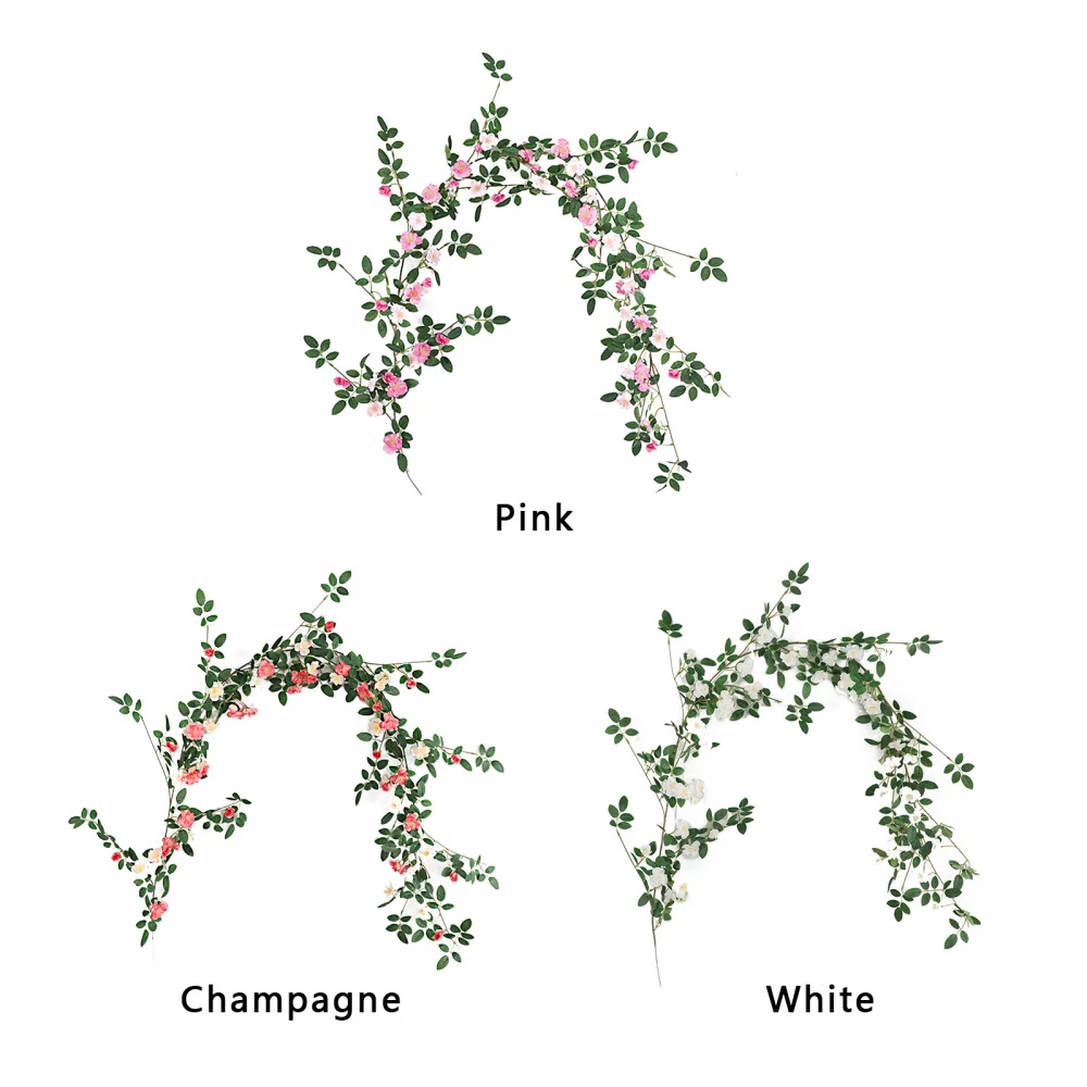 Подвесная гирлянда украшение искусственные цветы ротанговая шелковая ткань 1 8 м