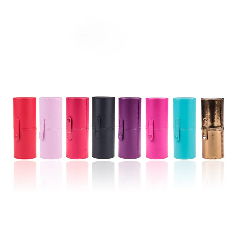 Держатель для кистей макияжа пустой держатель из искусственной кожи хранения