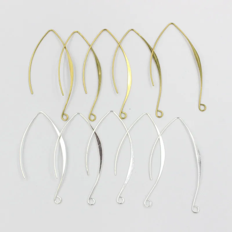 

20pcs Flat Ear Hook French Earring Hooks Wire Settings Base Settings for DIY Earrings Ear Jewelry Findings Making