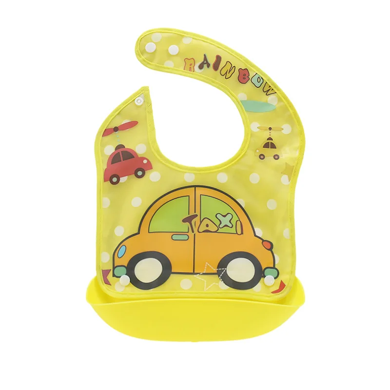 

Baby bib newborn baby feeding tableware bib silicone waterproof material environmentally friendly sanitary breakfast feeding