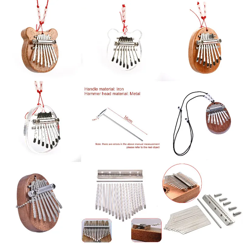8 Key Mini Kalimba Exquisite Finger Thumb Piano Marimba Musical Good Accessory Pendant Gift Musical Instruments Keyboard