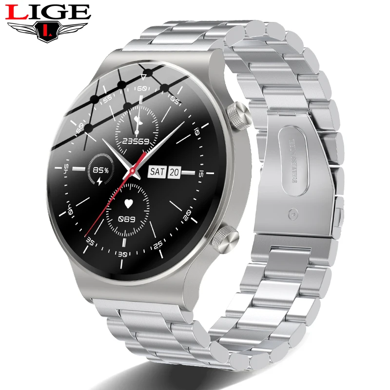 

LIGE Luxury Smart Watch Men Full Touch HD Smartwatch Women IP68 Waterproof Sports Fitness Wristband Clock For Xiaomi Huawei IOS