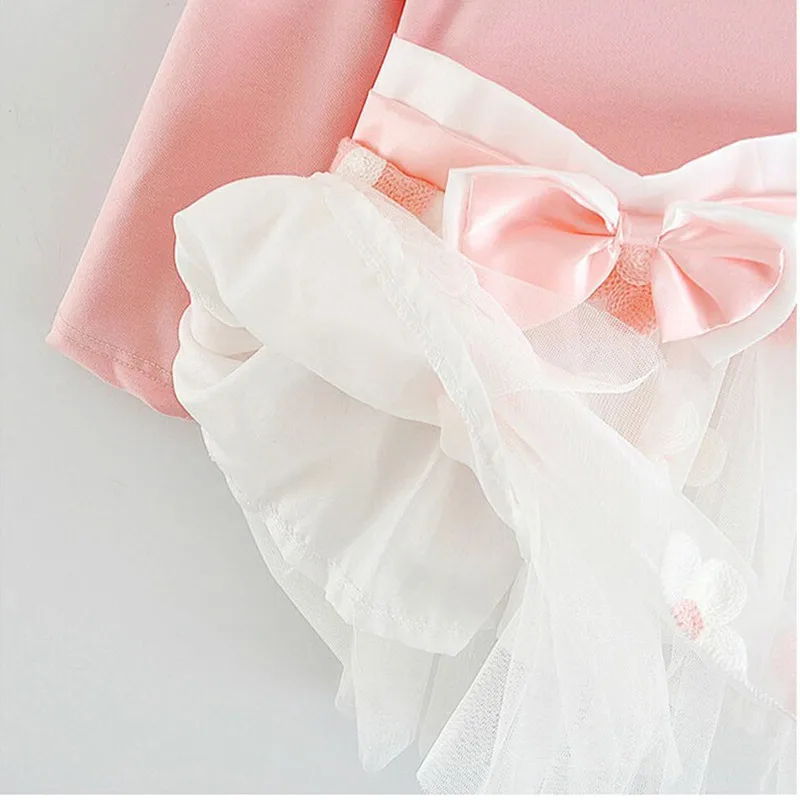 Милые Детские платья для девочек на день рождения с длинными рукавами платье