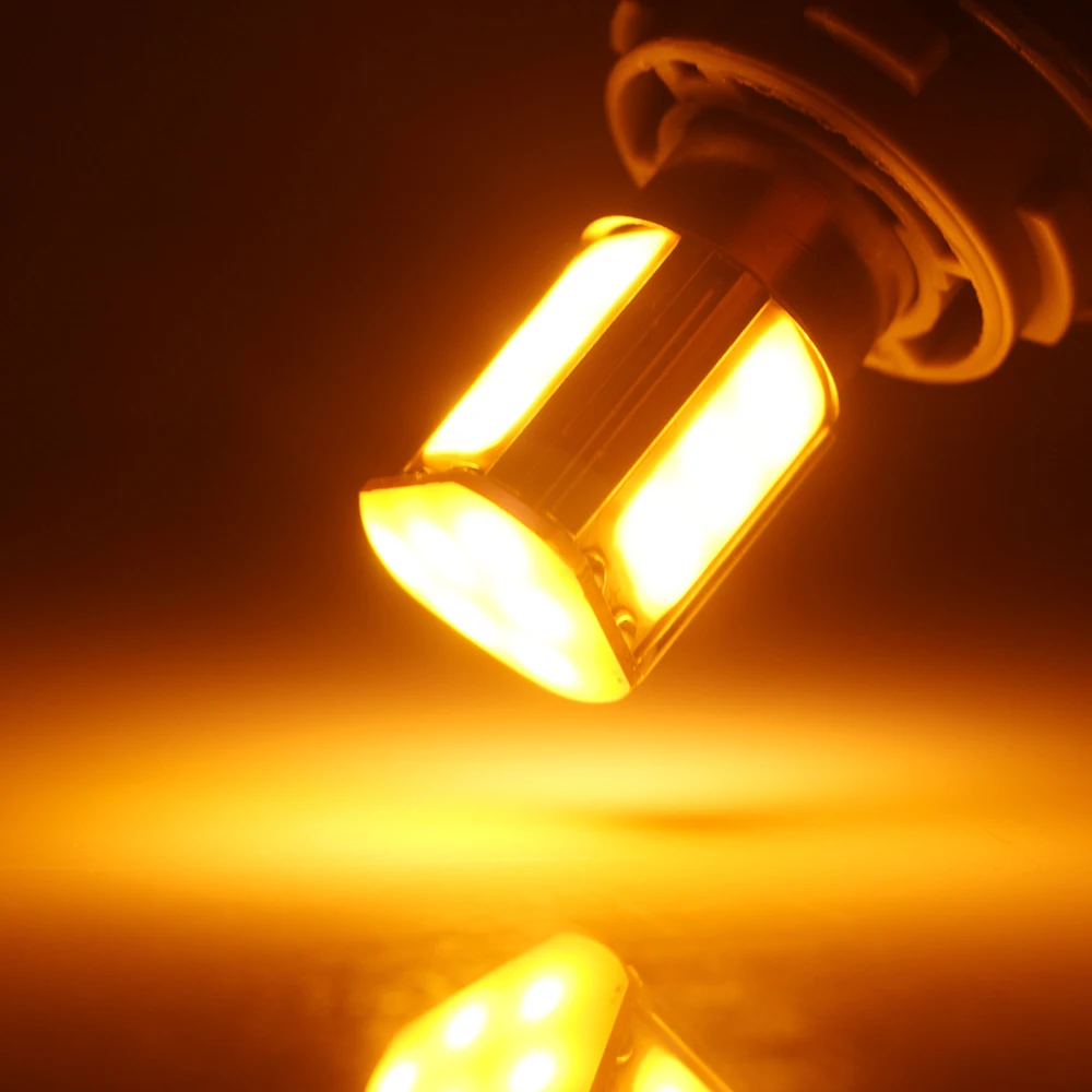 2 шт. автомобильные светодиодсветодиодный ламсветильник 12 В DC COB 24 SMD P21W BA15S 1156 BAU15S
