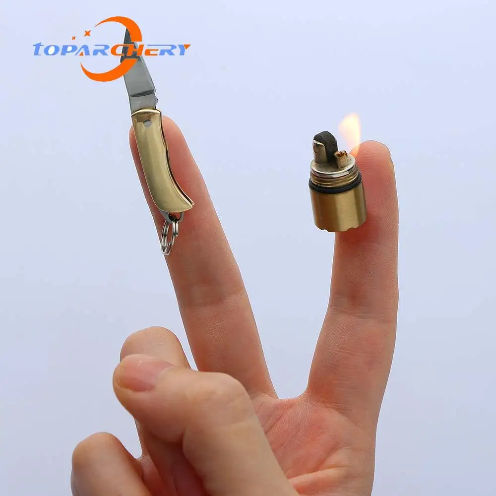 Мини Портативный нож складной походный мини набор зажигалок и ножей для большого