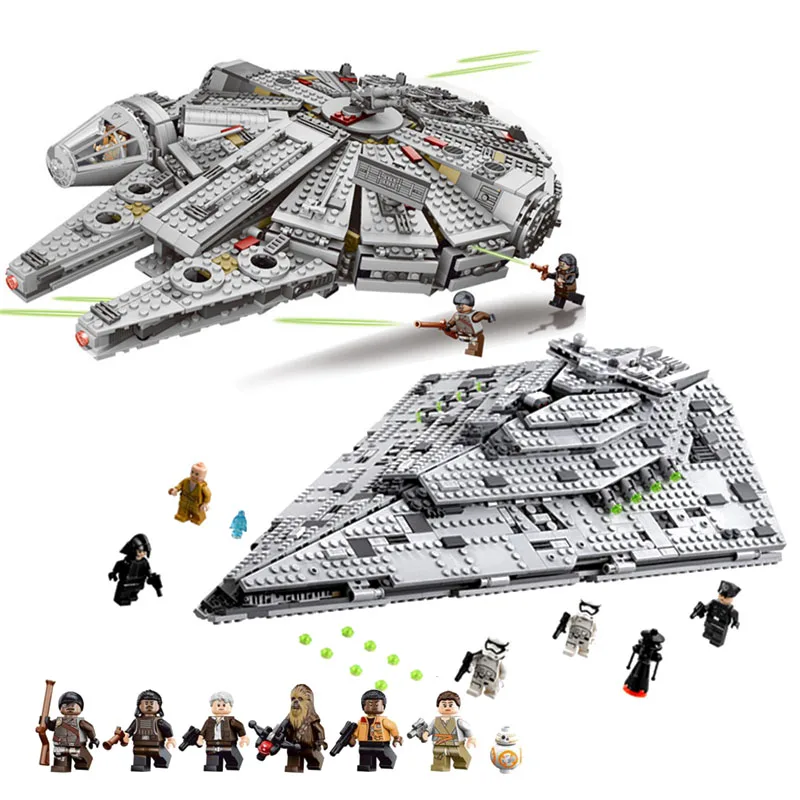 

In Stock New 75105 OLEKU Millennium Compatible Star& Wars Set Bricks Models Building Block Toys for Children