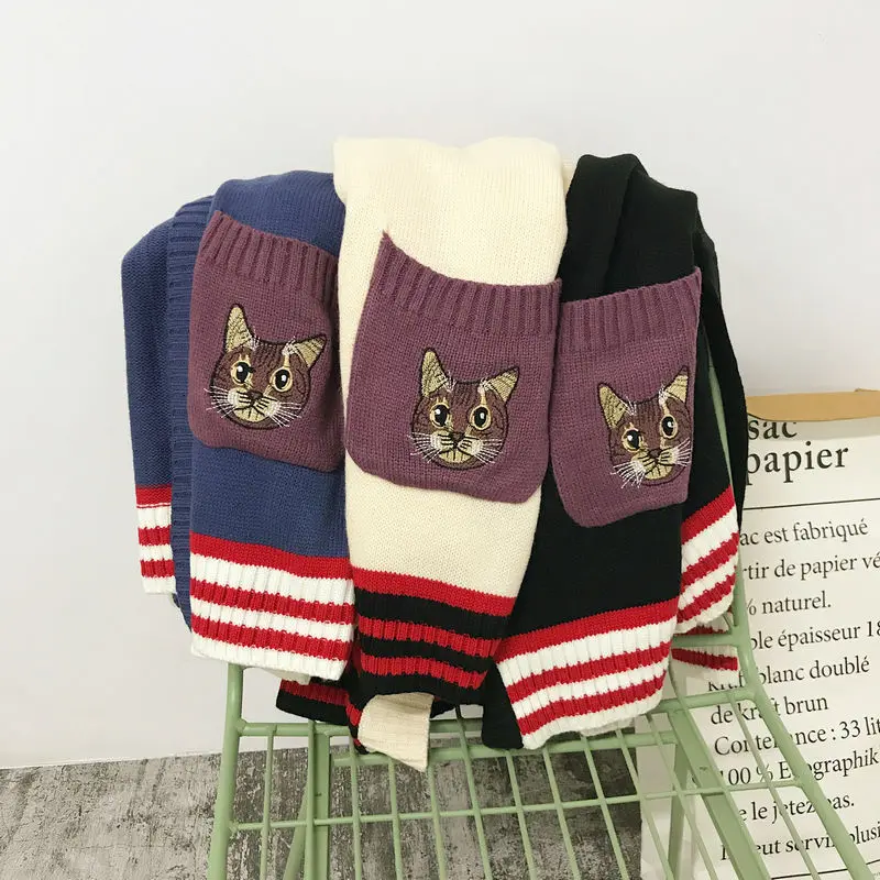 

Men's sweater the new slim knit cartoon sweater in autumn and winter of 2021 Casual and personalized youth men's clothing