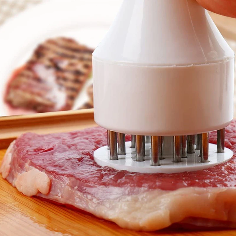 

304 Stainless Steel Meat Tenderizer, Durable 21 Ultra Sharp Needle Blade Tenderizer for Steak, Beef - Kitchen Cooking Tools