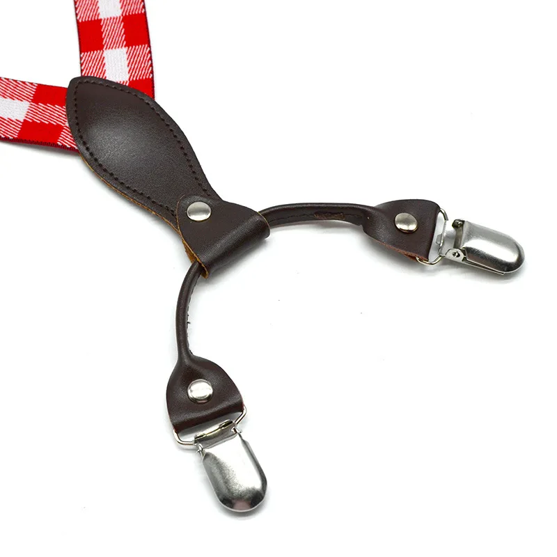 Детские клетчатые брюки в клетку с четырьмя ремешками для мальчиков и девочек