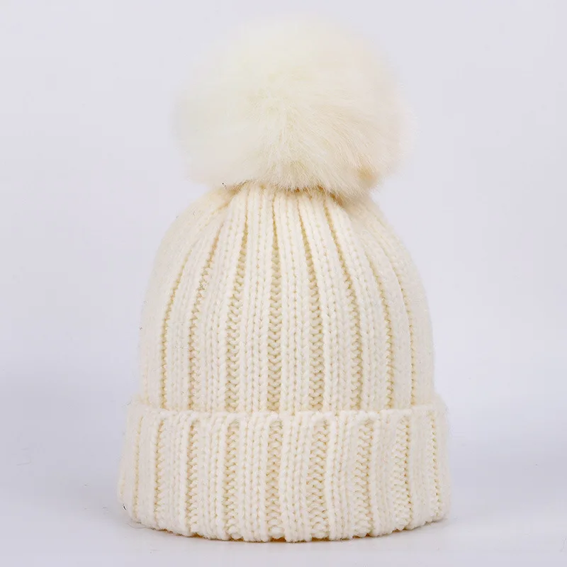 Настоящие натуральные шапки-бини зимние шапки для женщин вязаная шапка теплая