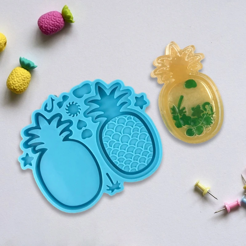 

Quicksand Pineapple Epoxy Resin Mold Handheld Game Shaker Pendant Silicone Mould