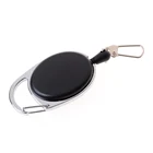 1 шт. 24 дюйма шнур Удлинитель карабин катушка клип на ID карты Держатели кожа + цинковый сплав выдвижной брелок выдвижной шнур