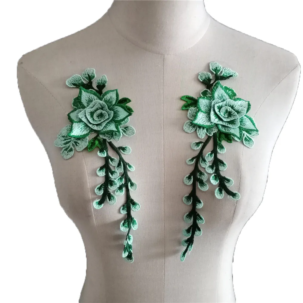 

Fashion Style Embroidery Lace Collar Pair Flower DIY Sewing Shoes Flower Accessories Decoration Dress Clothing Accessories