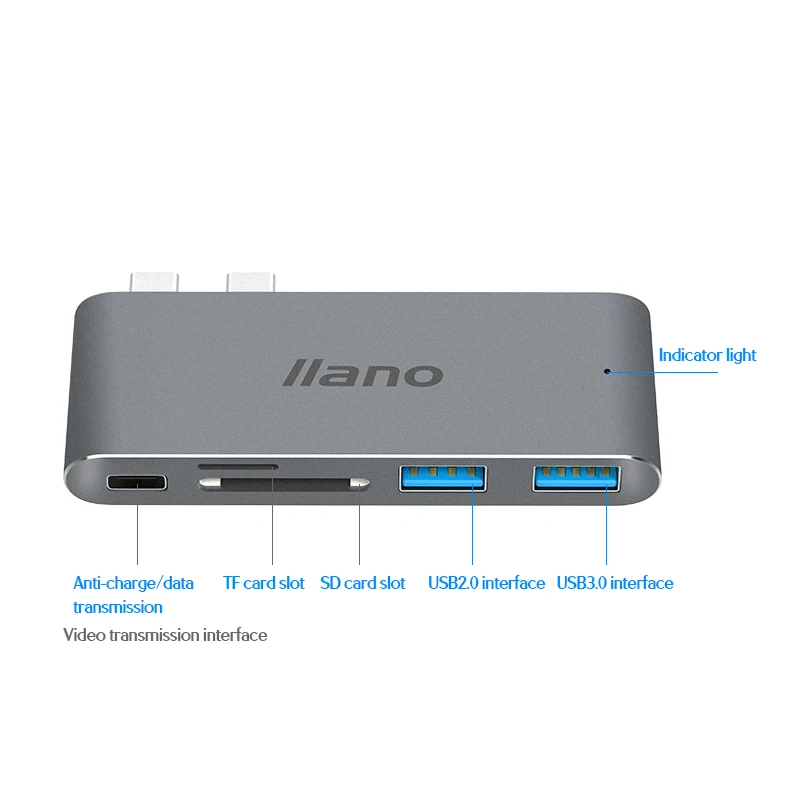 USB C концентратор двойной тип для Мульти 3 0 MacBook Pro адаптер Thunderbolt док-станция USB-C