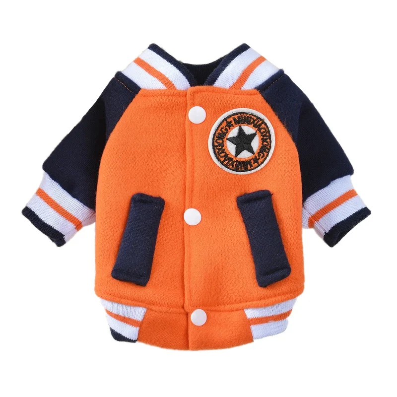 Осень-зима Щенок куртки для собак теплая спортивная одежда с принтом в виде