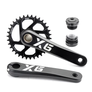 Fahrrad Kurbel New GOLDIX MTB Bike GXP Kurbel Aluminium Legierung Mit Boden Kurbel 170 175 Crank Platte Rot 32 T 34 T 36 T 38 T