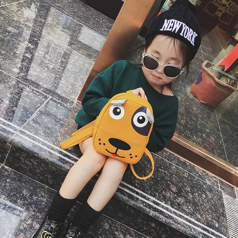 Модный детский рюкзак для женщин из искусственной кожи с милой собакой школьные