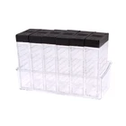 Баночка для специй, кухонные инструменты, пластмассовые для приправ, баночка с крышкой, контейнер для хранения с уровнем сахара, домашняя отделка, аксессуары, бутылка для хранения