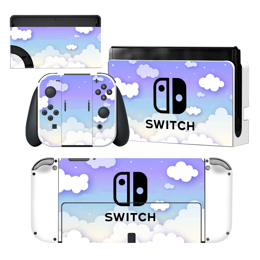 

Pure White Cloud Nintendoswitch Skin Cover Sticker Decal for Nintendo Switch OLED Console Joy-con Controller Dock Skin Vinyl