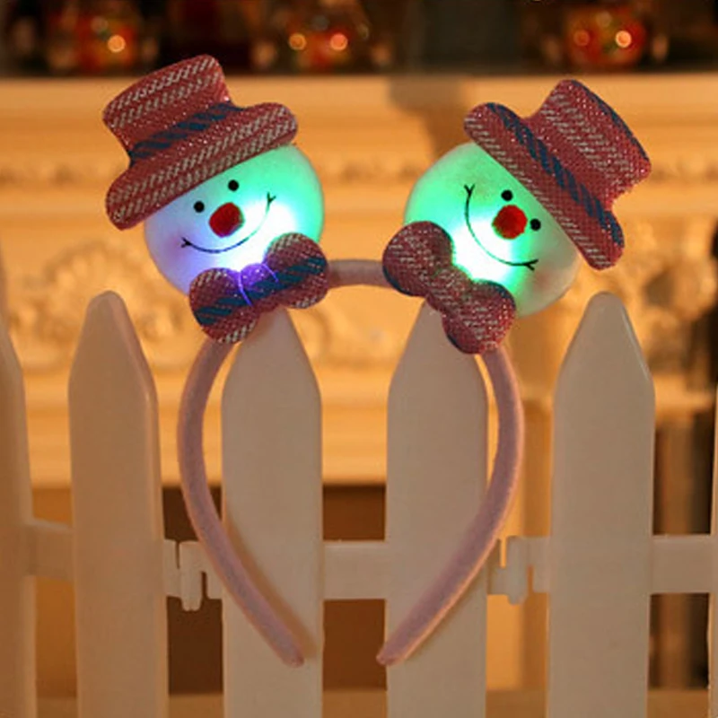 1 шт. милый снеговик лось Санта Клаус Рождественская блестящая тиара аксессуары