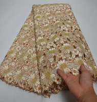 hot sale 2020 high quality african tulle lace fabric guipure french net lace fabric for nigeria wedding dress ts8583