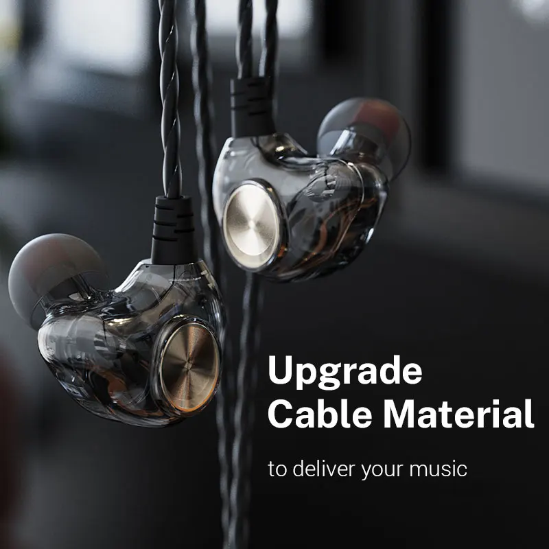 3 5mm wired headphones 5d bass for xiaomi hybrid pro piston 3 transparent sport earphones for sony redmi note 8 pro наушн