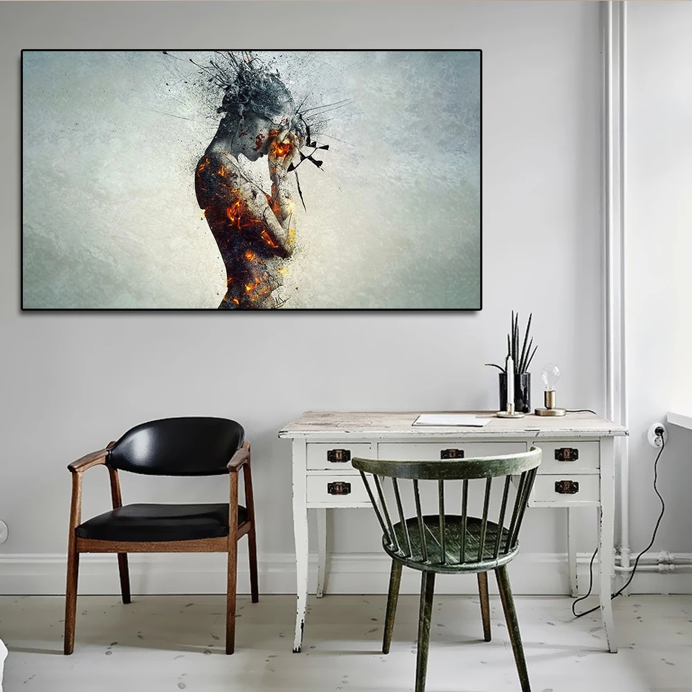 AAHH Body Explosion &quotголовная боль&quot Настенная картина Картина на холсте постеры