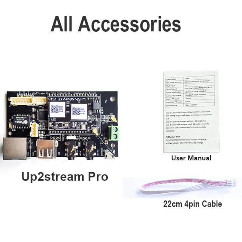Up2Stream Pro WiFi и Bluetooth 5 0 HiFi аудио приемник плата с Spotify Airplay Dlna интернет радио